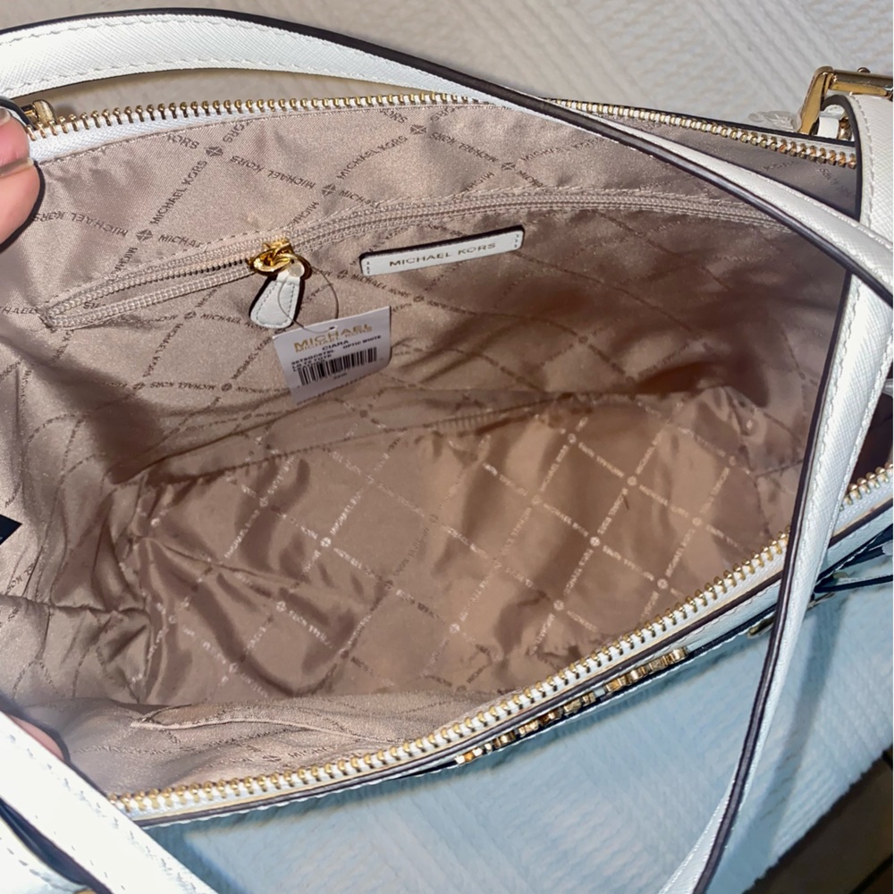 Michael Kors Ciara Tote Optic White - Picture 5 of 6